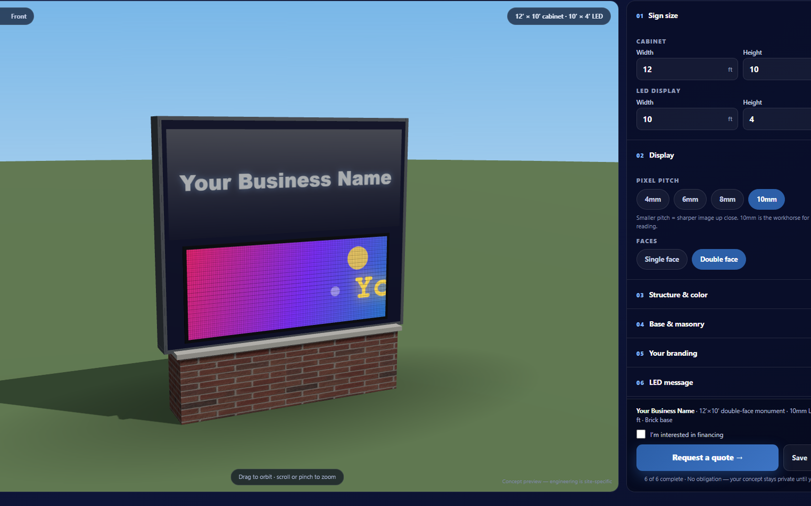 LED Message Centers 3D builder