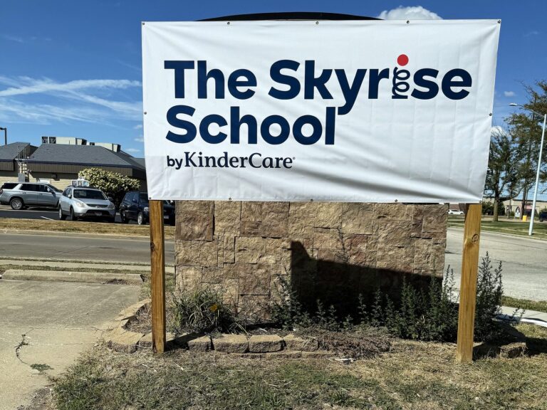 Custom banner for The Skyrise School in Springfield, IL