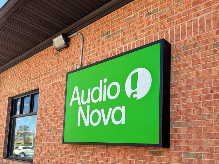 Channel letter sign for AudioNova in Alton, IL