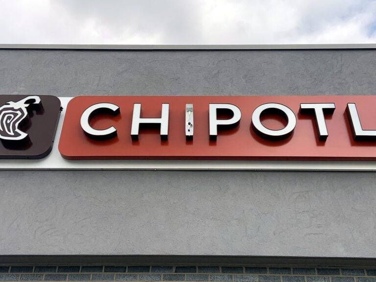 Channel letter sign for Chipotle in Coralville, IA – view 2