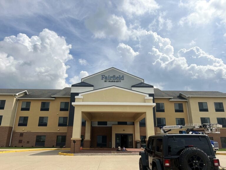 Channel letter sign for Fairfield by Marriott in Bloomington, IL – view 2