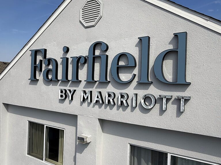 Channel letter sign for Fairfield by Marriott in Champaign, IL