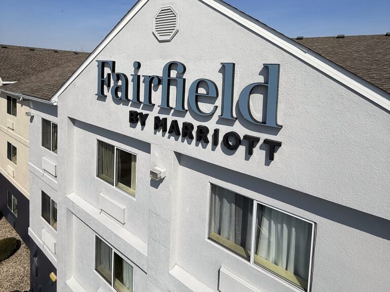 Channel letter sign for Fairfield by Marriott in Champaign, IL – view 2