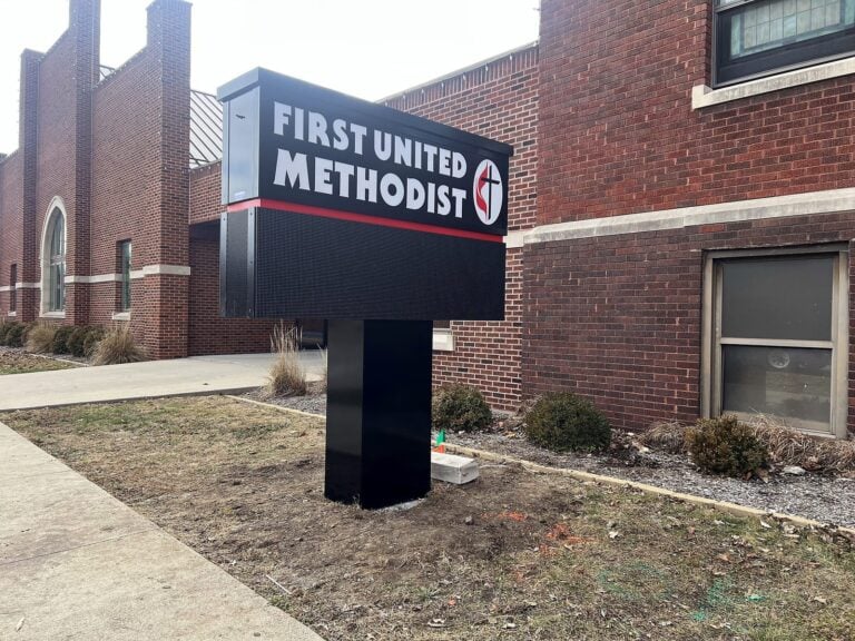 Channel letter sign for First United Methodist