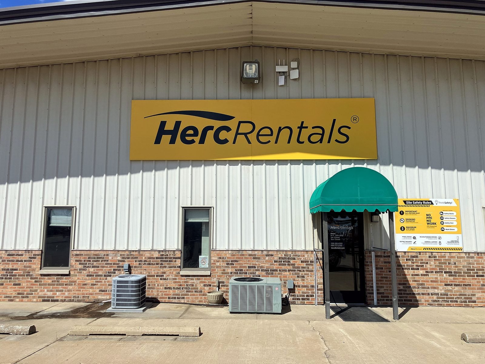 Channel letter sign for Herc Rentals in Morton, IL