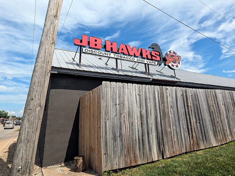 Channel letter sign for JB Hawks in Jacksonville, IL