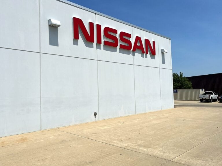 Channel letter sign for Nissan in Champaign, IL – view 2
