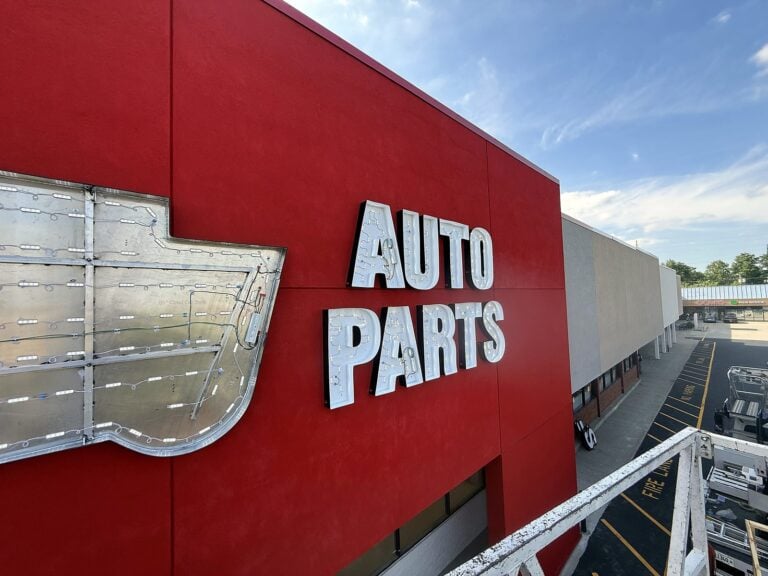 Channel letter sign for O'Reilly Auto Parts in Springfield, IL – view 2