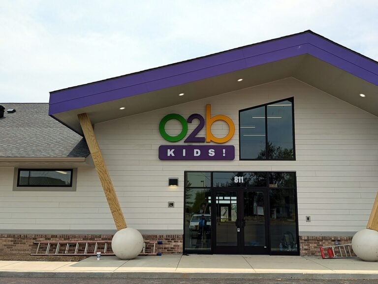 Channel letter sign for o2b Kids! in O'Fallon, IL – view 2
