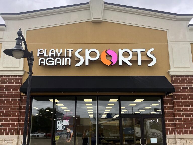 Channel letter sign for Play It Again Sports in Bloomington, IL