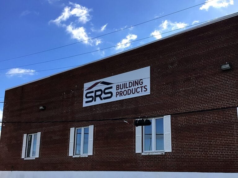 Channel letter sign for SRS Building Products in Milan, IL