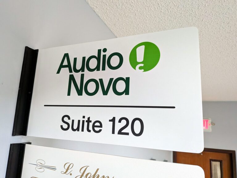 Interior sign for Audio Nova in Dixon, IL – view 2