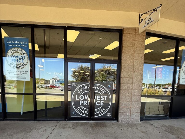 Interior sign for Shoe Carnival in Springfield, IL