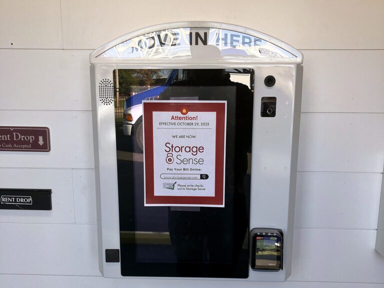 Interior sign for Storage Sense in Springfield, IL
