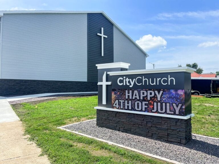 LED message center for cityChurch