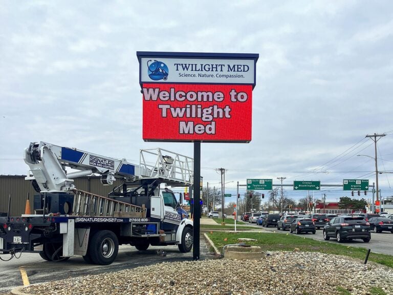 LED message center for Twilight Med in Decatur, IL