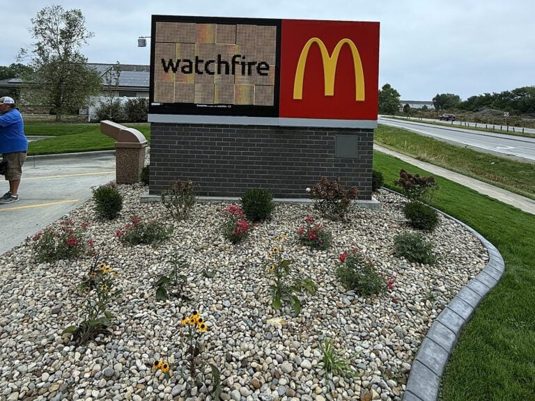 Monument sign for McDonald's