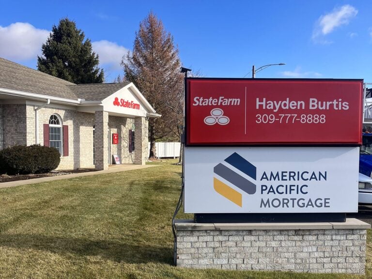 Monument sign for State Farm - Hayden Burtis in Bloomington, IL