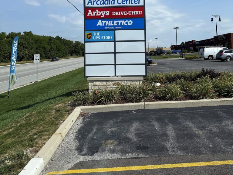 Pylon sign in Saint John, IN