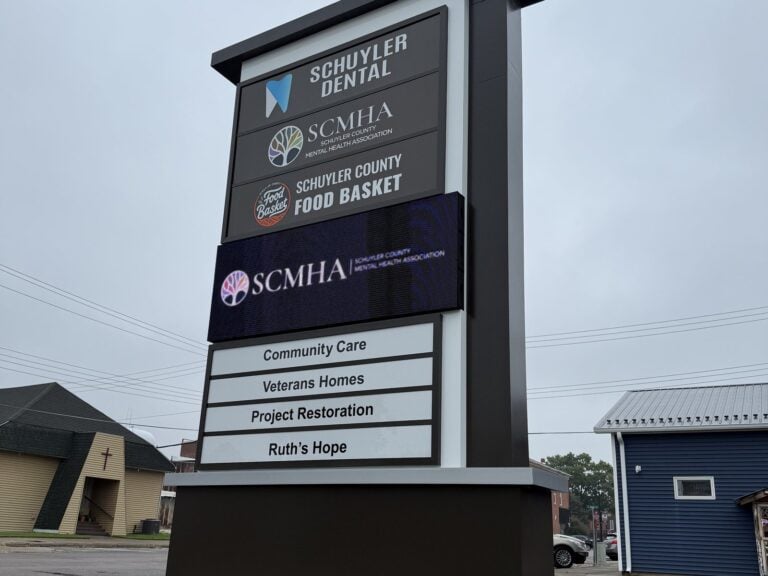 LED message center for Schuyler County Mental Health Association in Rushville, IL